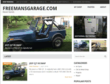 Tablet Screenshot of freemansgarage.com